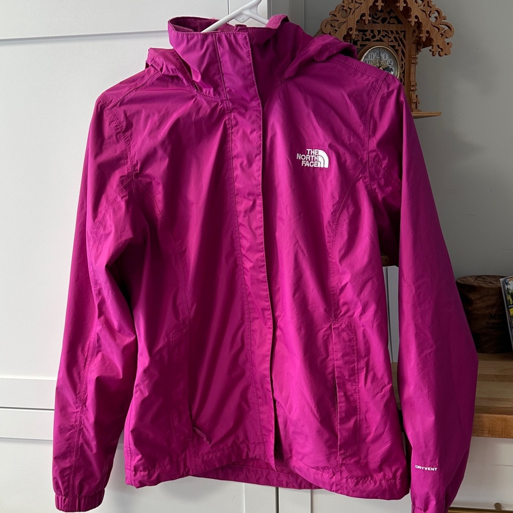 The North Face Fuchsia Hooded Rain Jacket